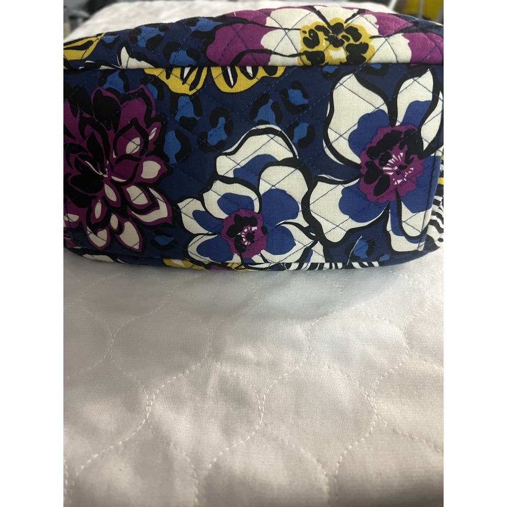 vera bradley African Violet Crescent Large Tote Handbag Purse Shoulder Bag - Picture 9 of 10